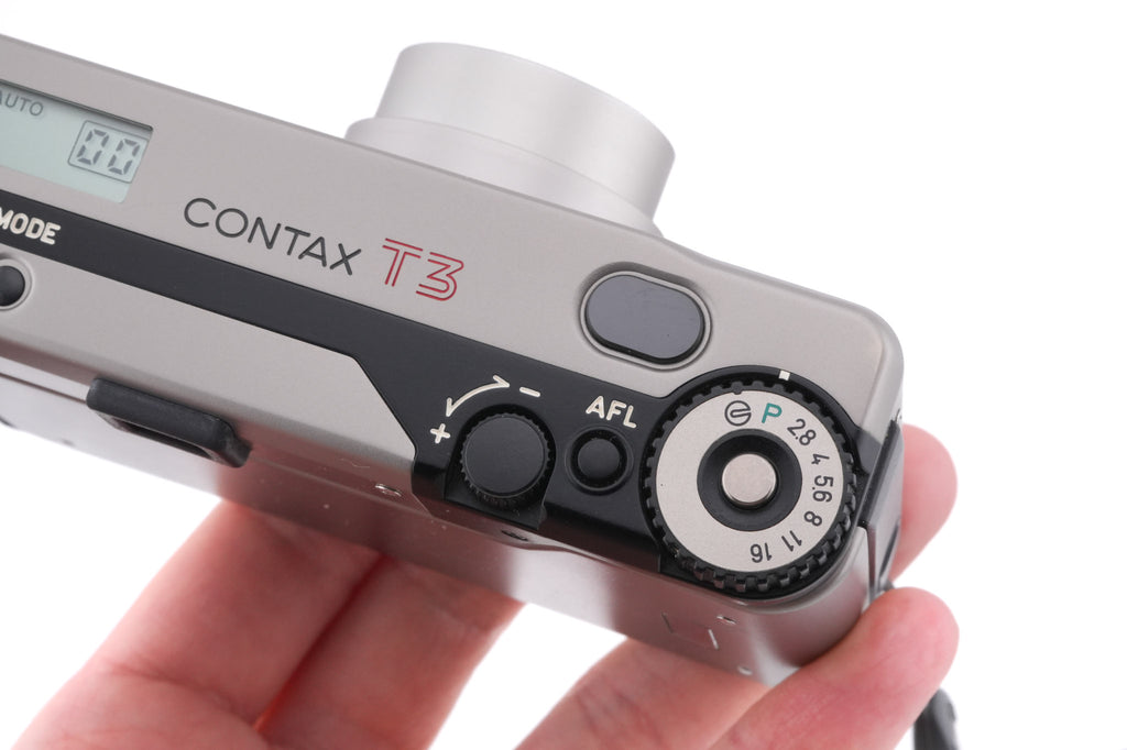 Contax T3 + TVS II Metal Hood + 30.5mm T3 Filter Adapter