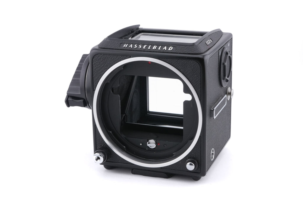 Hasselblad 503CW (Black, 10246) + A12N Film Magazine + Winding Crank E (44086) + Acute Matte Grid / Split Image Focusing Screen (42170) + Waist Level Finder (New / Black, 42323) + 80mm f2.8 Planar T* CF (20029)