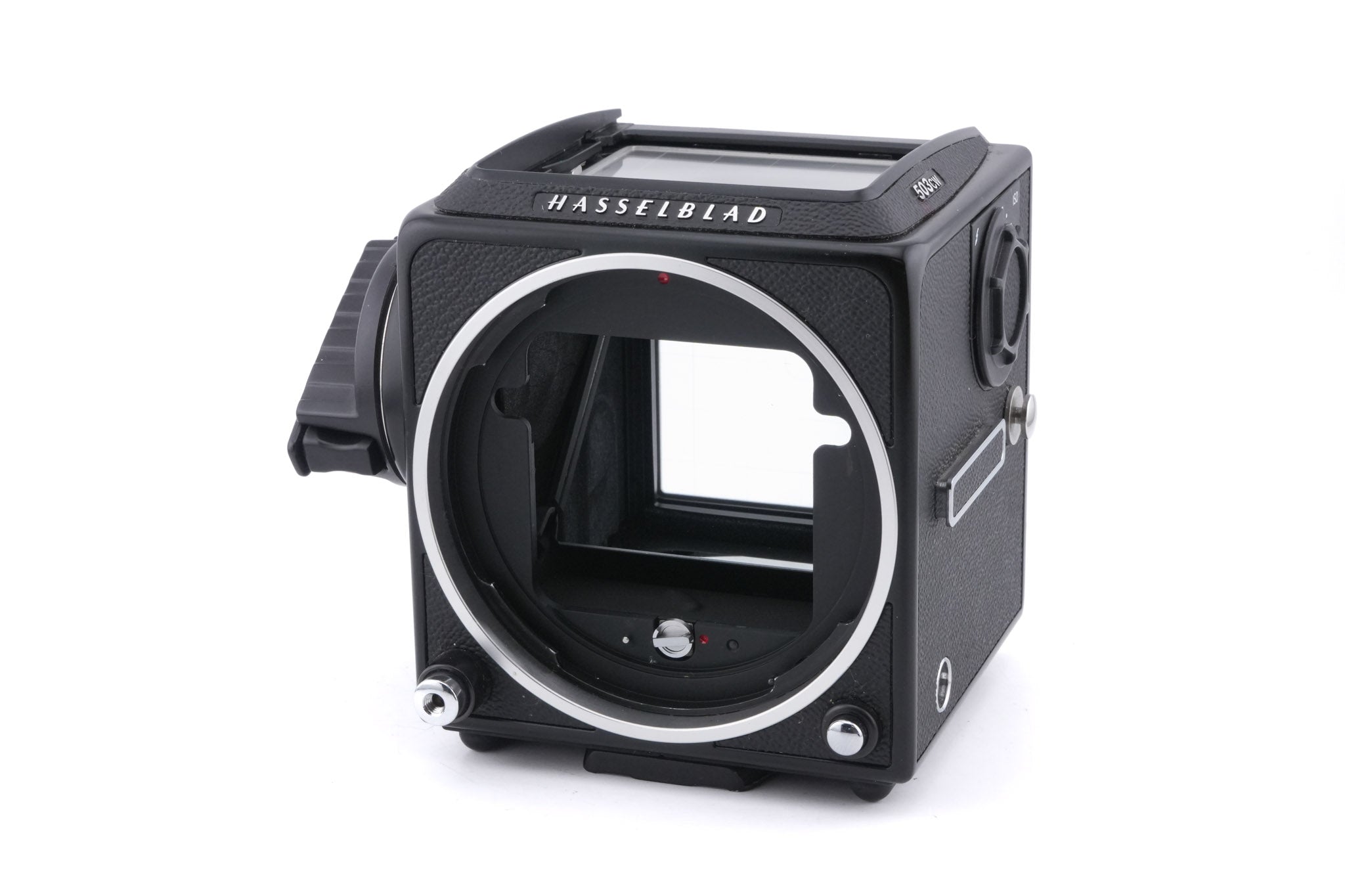 Hasselblad 503CW (Black, 10246) + A12N Film Magazine + Winding Crank E (44086) + Acute Matte Grid / Split Image Focusing Screen (42170) + Waist Level Finder (New / Black, 42323) + 80mm f2.8 Planar T* CF (20029)