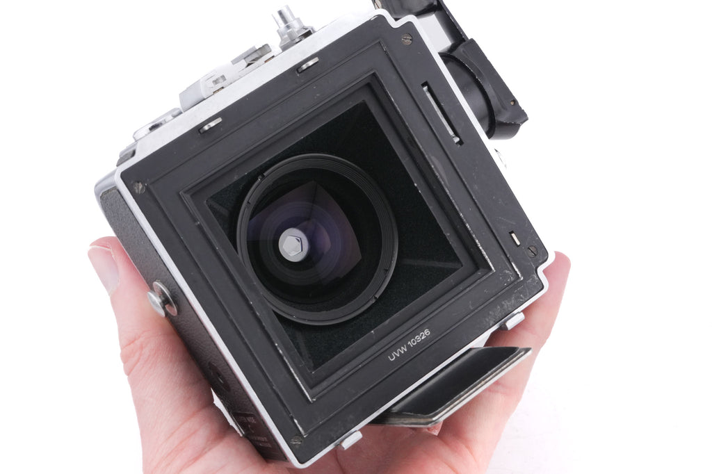 Hasselblad Super Wide C (SWC) (Silver, 10049) + SWC Viewfinder (52035/TISOC) + A12 Film Magazine (Silver, 30074)