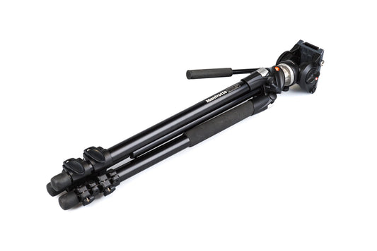 Manfrotto 055XPROB Tripod + MVH500AH Fluid Video Head