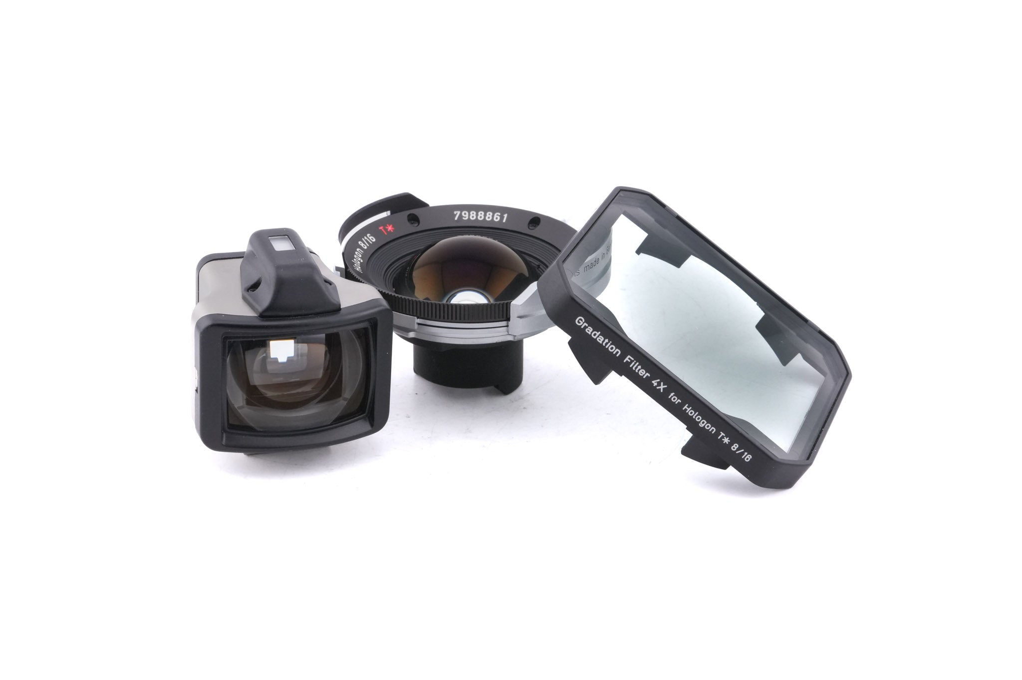 Carl Zeiss 16mm f8 Hologon T* + Gradation Filter 4x (16mm f6 Hologon T*) + GF-16mm Optical Viewfinder