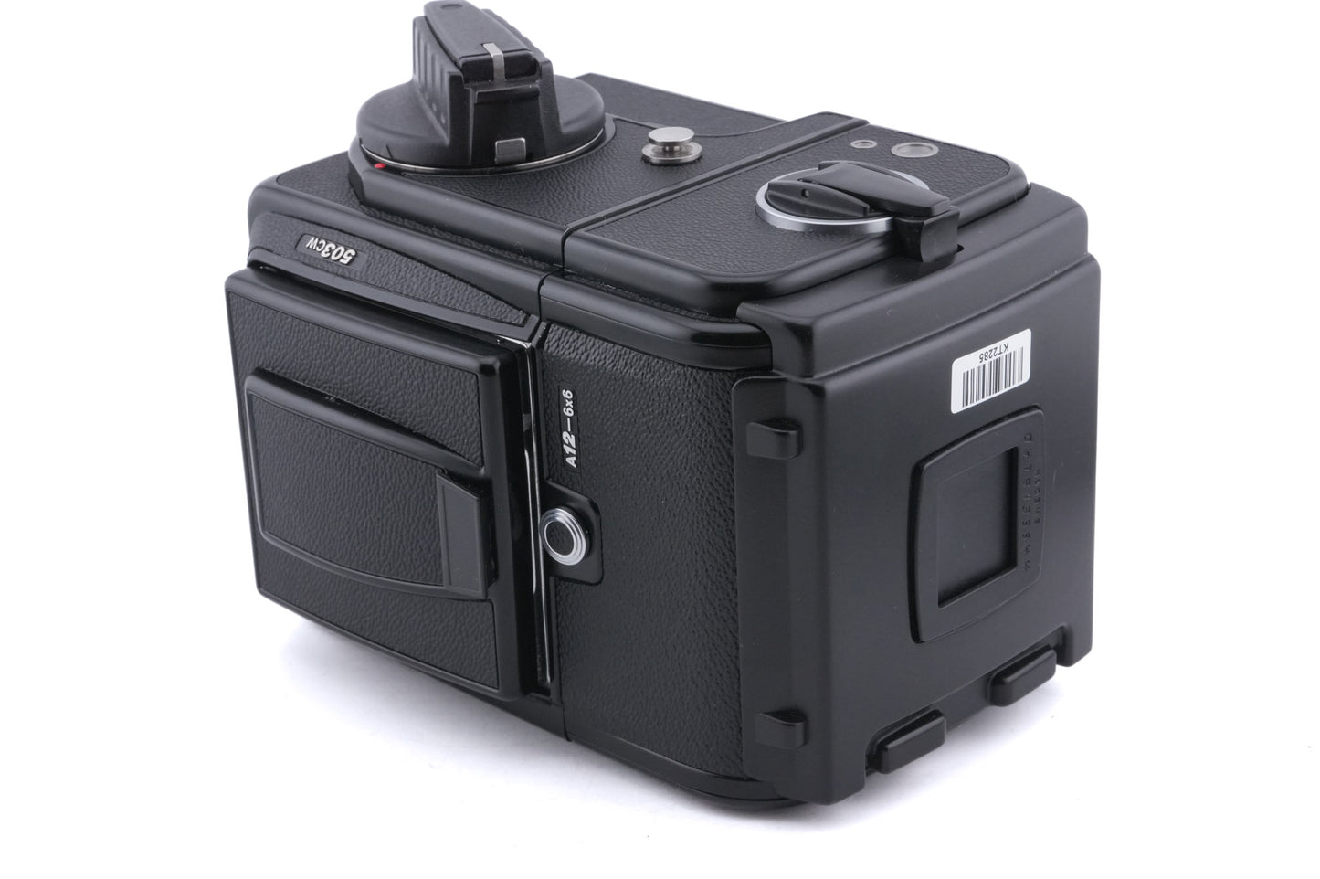 Hasselblad 503CW (10243 / 10246) + A12N Film Magazine + Acute-Matte D Microprism / Split Image Focusing Screen (42215) + Waist Level Finder (New / Black, 42323)