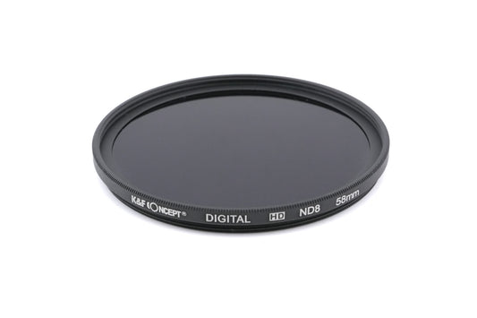 K&F Concept 58mm Neutral Density Filter ND8 Digital HD - Accessory