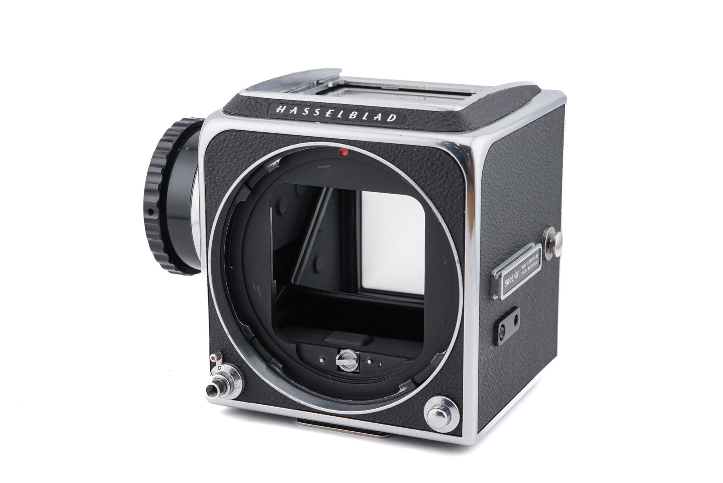 Hasselblad 500C/M + A12 Film Magazine (30074 Chrome) + 80mm f2.8 Planar T* C + Waist Level Finder (Old / 42021 Chrome)