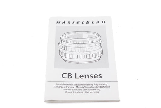 Hasselblad CB Lenses Instructions - Accessory