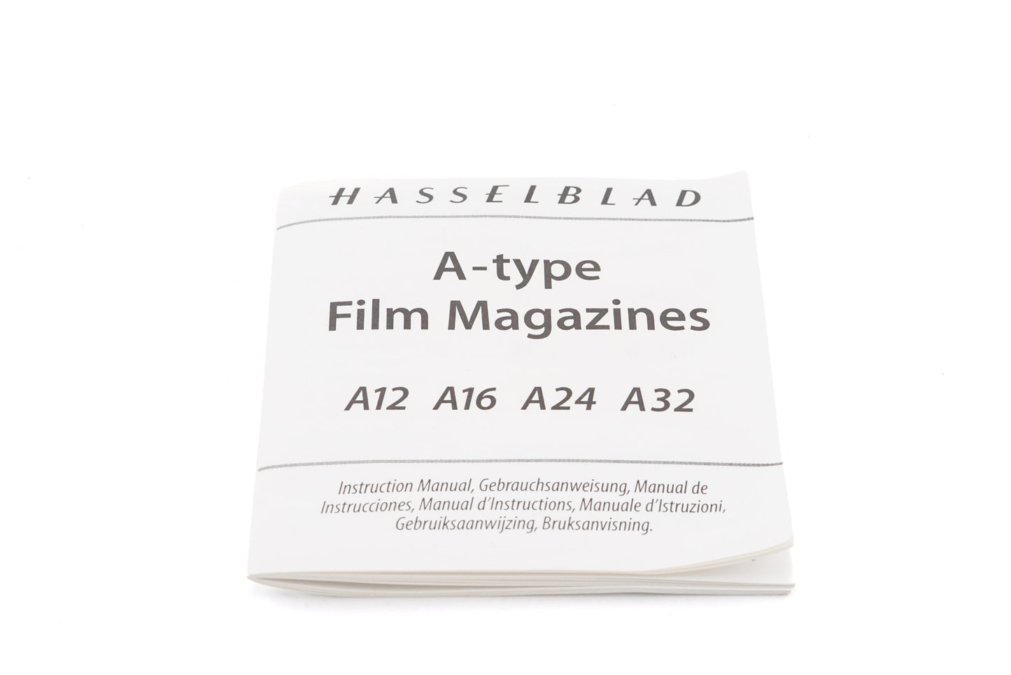 Hasselblad A-type Film Magazines Instructions - Accessory