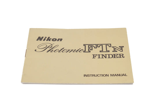 Nikon Photomic FTn Finder Instructions - Accessory