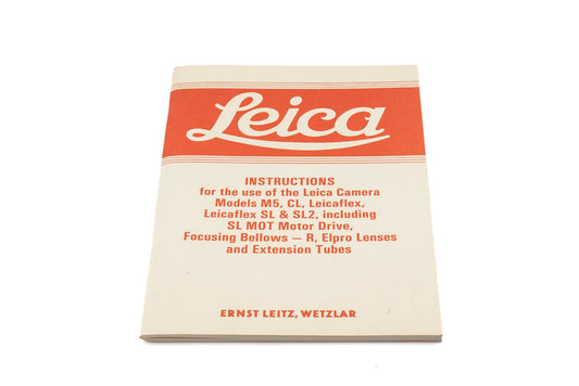 Hove Books Leica Camera And Accessory Instructions - Accessory