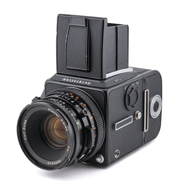 Hasselblad 503CX + A12N Film Magazine + 80mm f2.8 Planar T* CF + Waist Level Finder (New / 42323 Black)