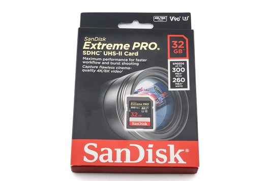 Sandisk 32 GB SDHC Card Extreme Pro UHS-II (300 MB/S)