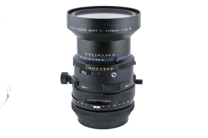 Mamiya 75mm f4.5 Sekor Shift Z W