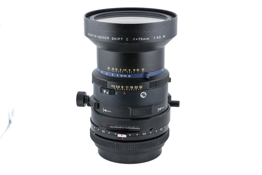 Mamiya 75mm f4.5 Sekor Shift Z W