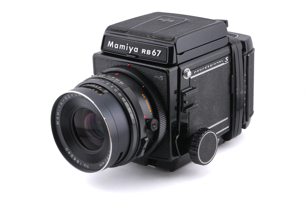 Mamiya RB67 Pro-S + 90mm f3.8 Sekor C + Waist Level Finder + 120 6x7 Pro-S Roll Film Holder