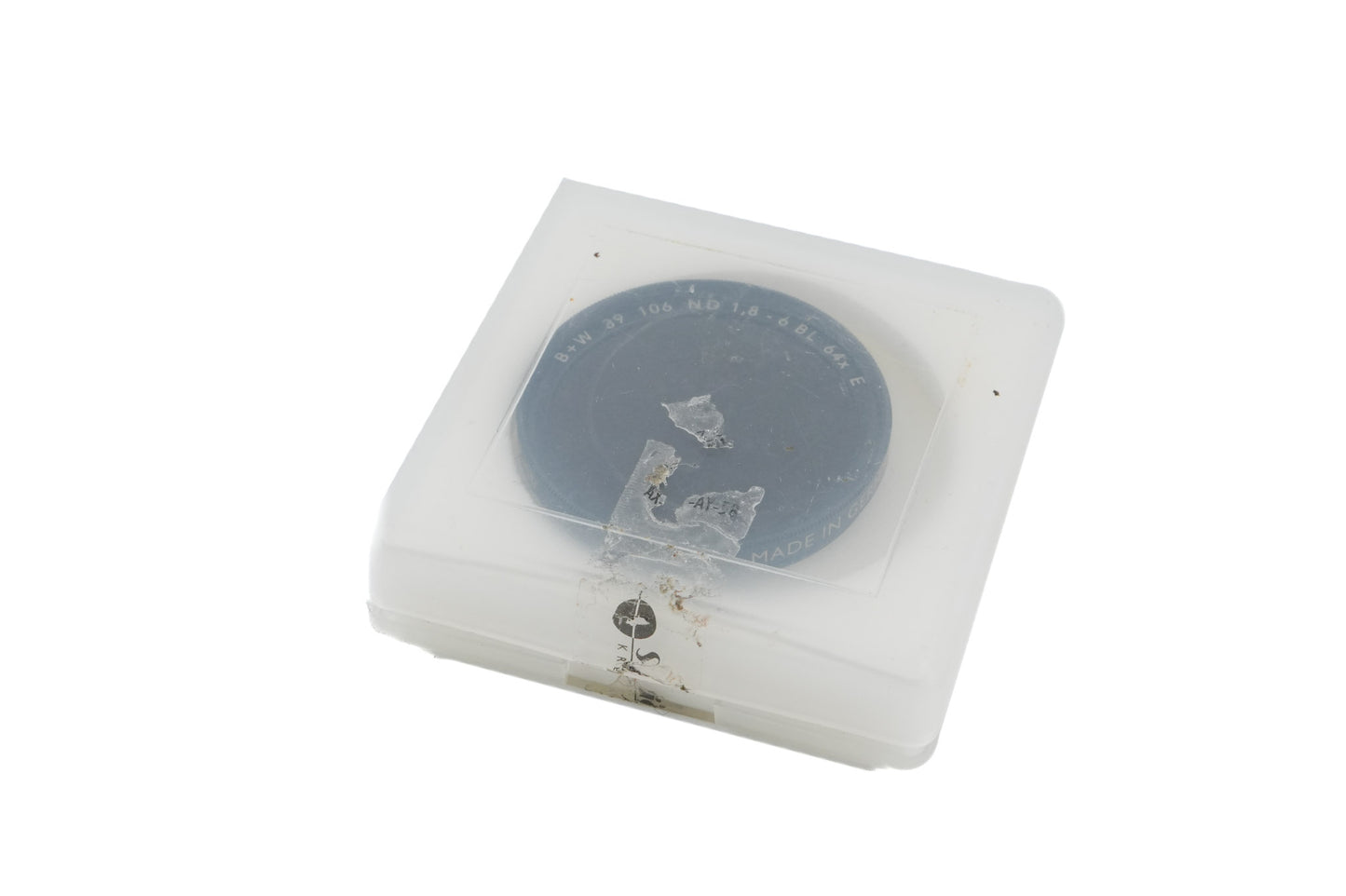 B+W 39mm Neutral Density Filter ND 1.8 - 6 BL 64x E 106 F - Pro