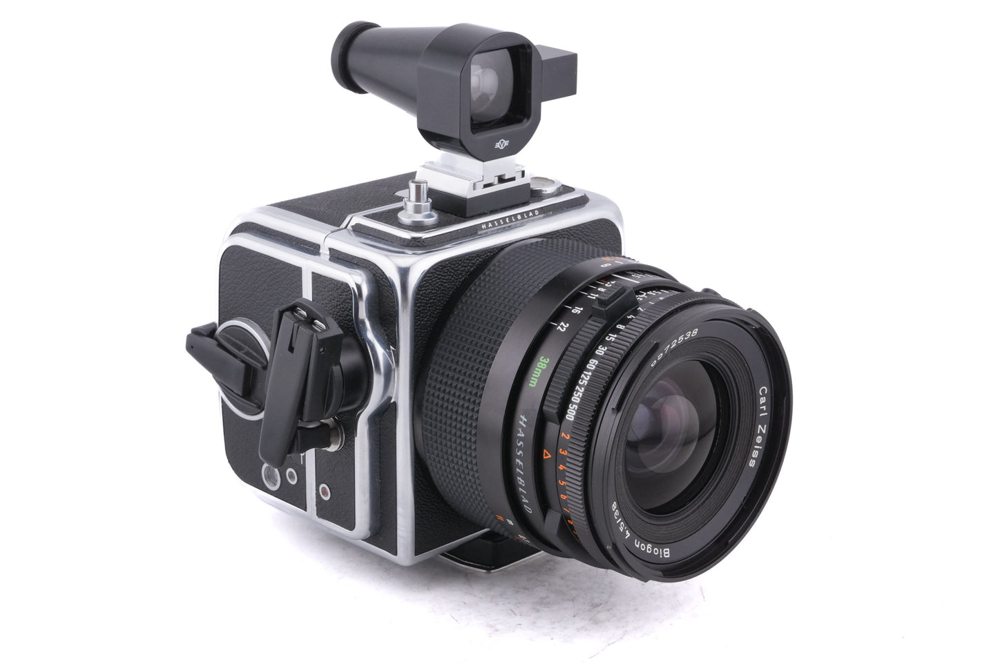 Hasselblad SWC/M (Biogon CF T*) (Type I) (Silver, 10050) + A12 Film Magazine (Silver, 30074) + SWC Viewfinder (52035/TISOC)