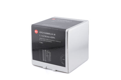 Leica 50mm f1.4 Summilux-M ASPH. (Type I) (Black, 11891 / 11716)