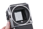 Hasselblad 553ELX (Silver, 10167) + Waist Level Finder (New / Chrome, 42315) + Standard Focusing Screen (42161)