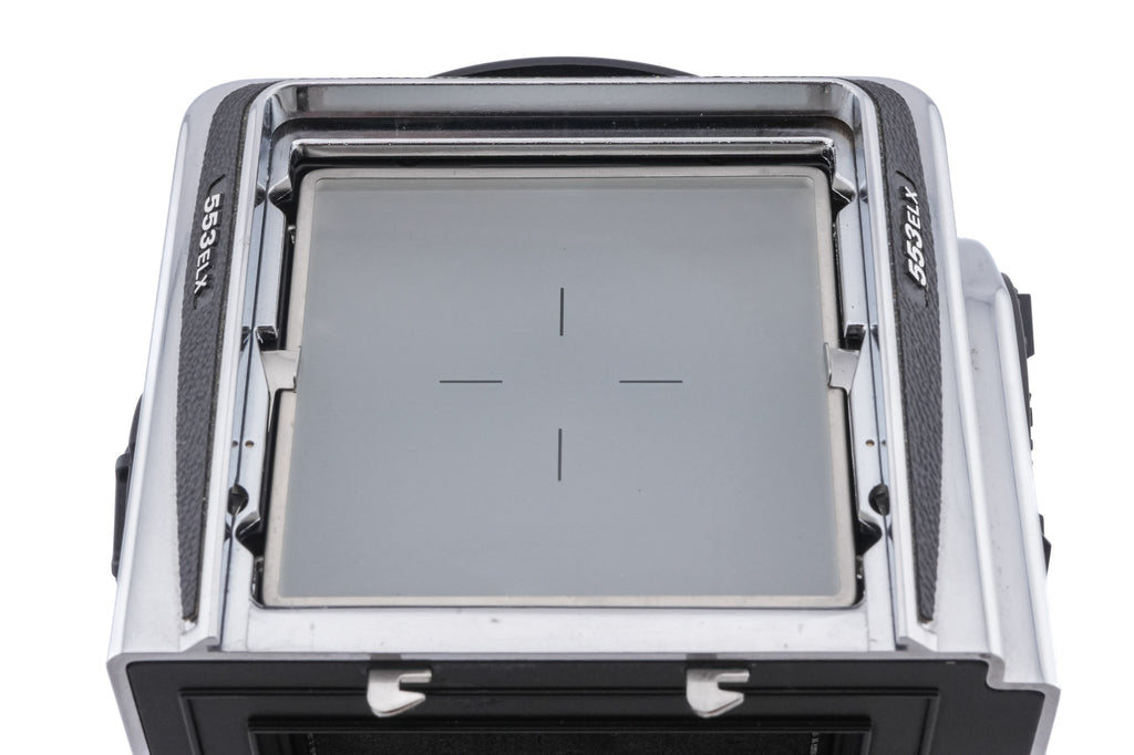 Hasselblad 553ELX (Silver, 10167) + Waist Level Finder (New / Chrome, 42315) + Standard Focusing Screen (42161)