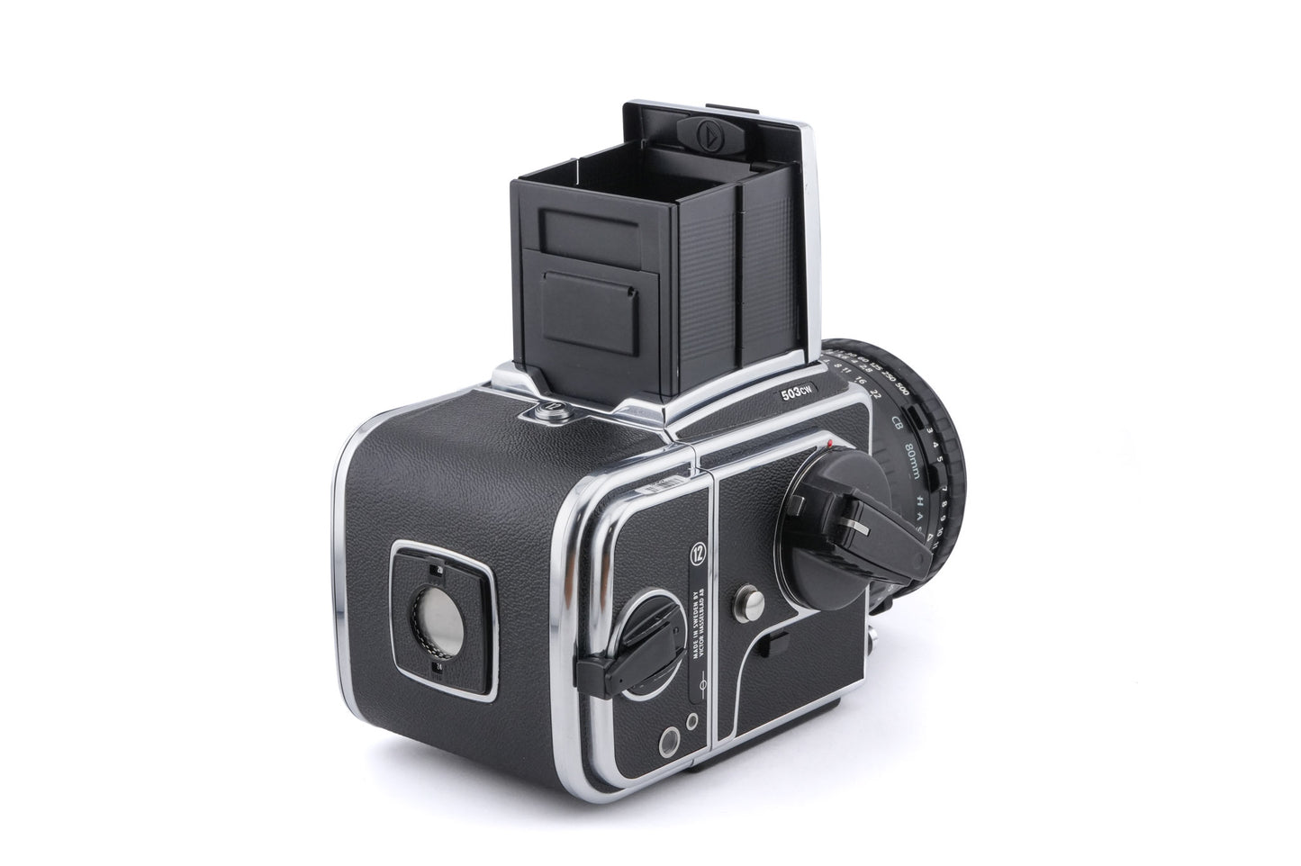 Hasselblad 503CW (10243 / 10246) + 80mm f2.8 Planar T* CB + Waist Level Finder (New / Chrome, 42315) + A12N Film Magazine + Acute Matte Focusing Screen (42165)