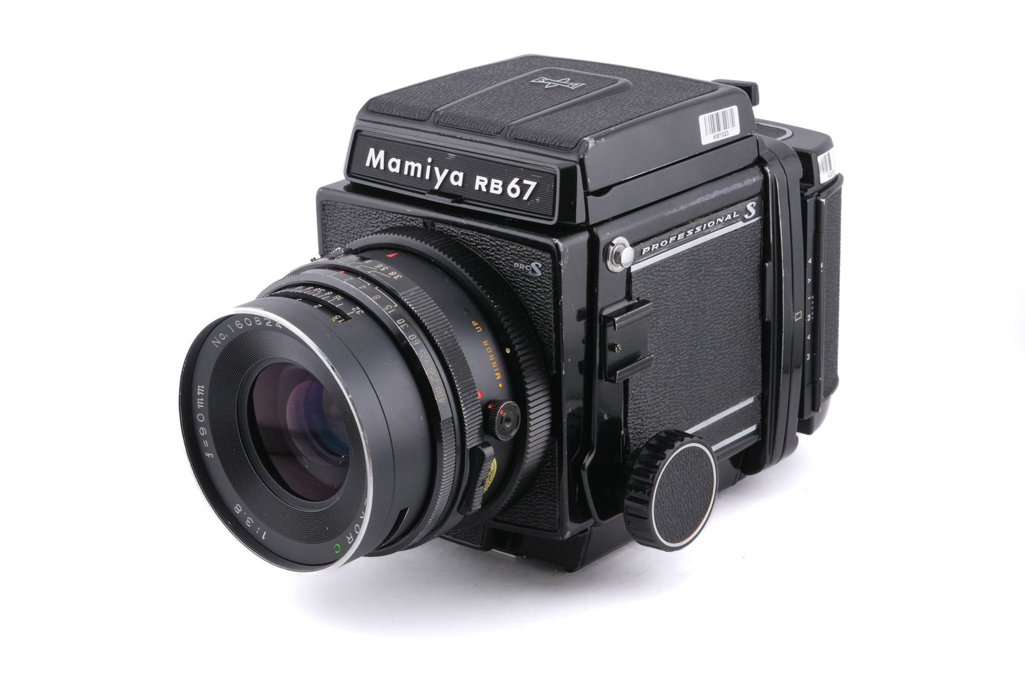 Mamiya RB67 Pro-S + 90mm f3.8 Sekor C + 120 6x7 Pro-S Roll Film Holder + Waist Level Finder