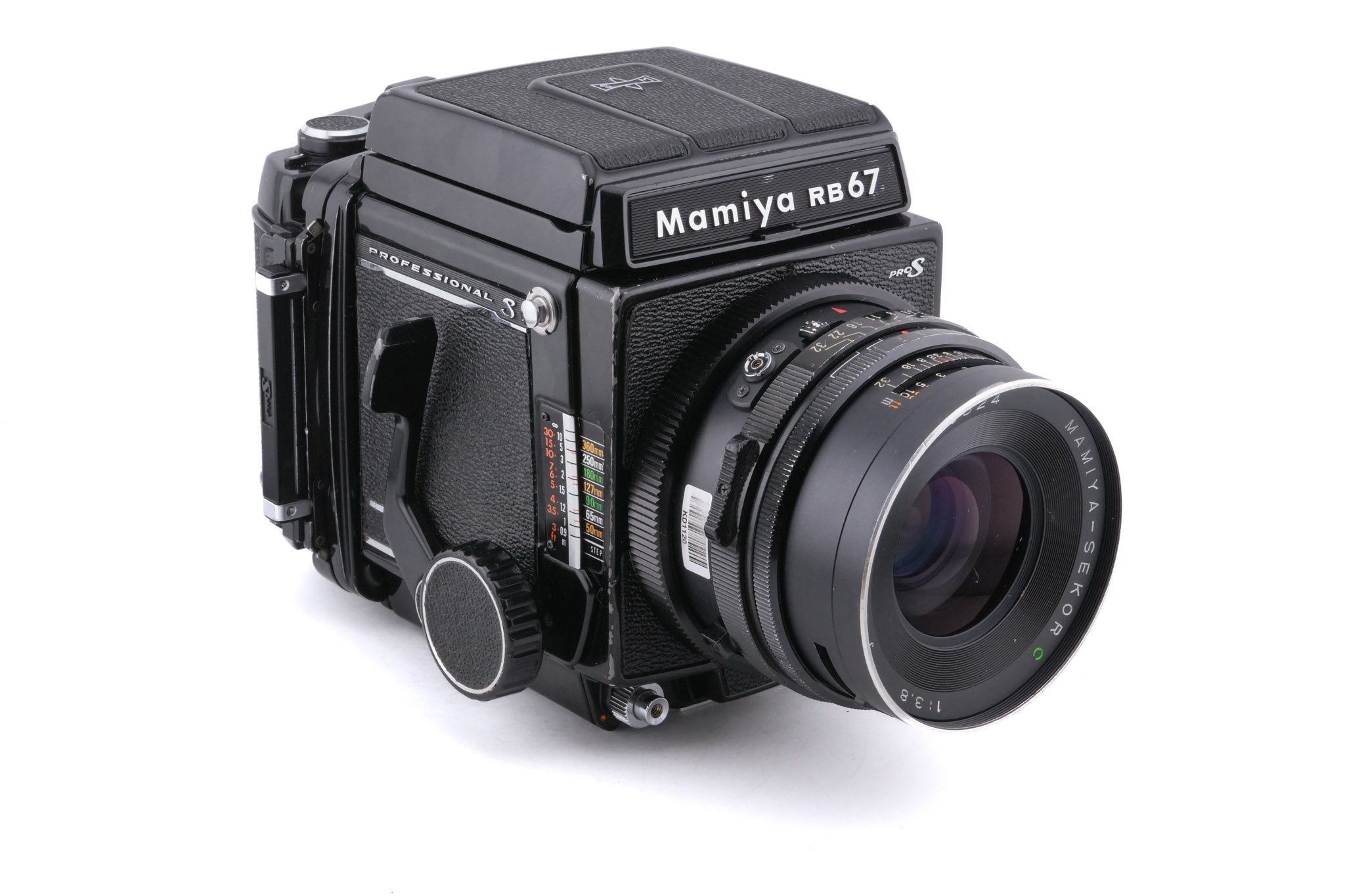 Mamiya RB67 Pro-S + 90mm f3.8 Sekor C + 120 6x7 Pro-S Roll Film Holder + Waist Level Finder
