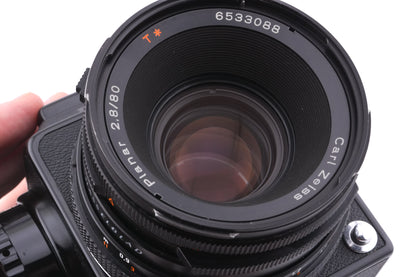 Hasselblad 500C/M (Black, 10170) + 80mm f2.8 Planar T* CF (20029) + Waist Level Finder (New / Black, 42323) + A12N Film Magazine + Standard Focusing Screen (42161)