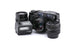 Contax G2 (Black) + 45mm f2 Planar T* (Black) + 28mm f2.8 Biogon T* (Black) + 90mm f2.8 Sonnar T* (Black)