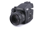 Contax 645 + 80mm f2 Planar T* + MF-1 AE Prism Finder + MFB-1 120/220 Film Back Holder