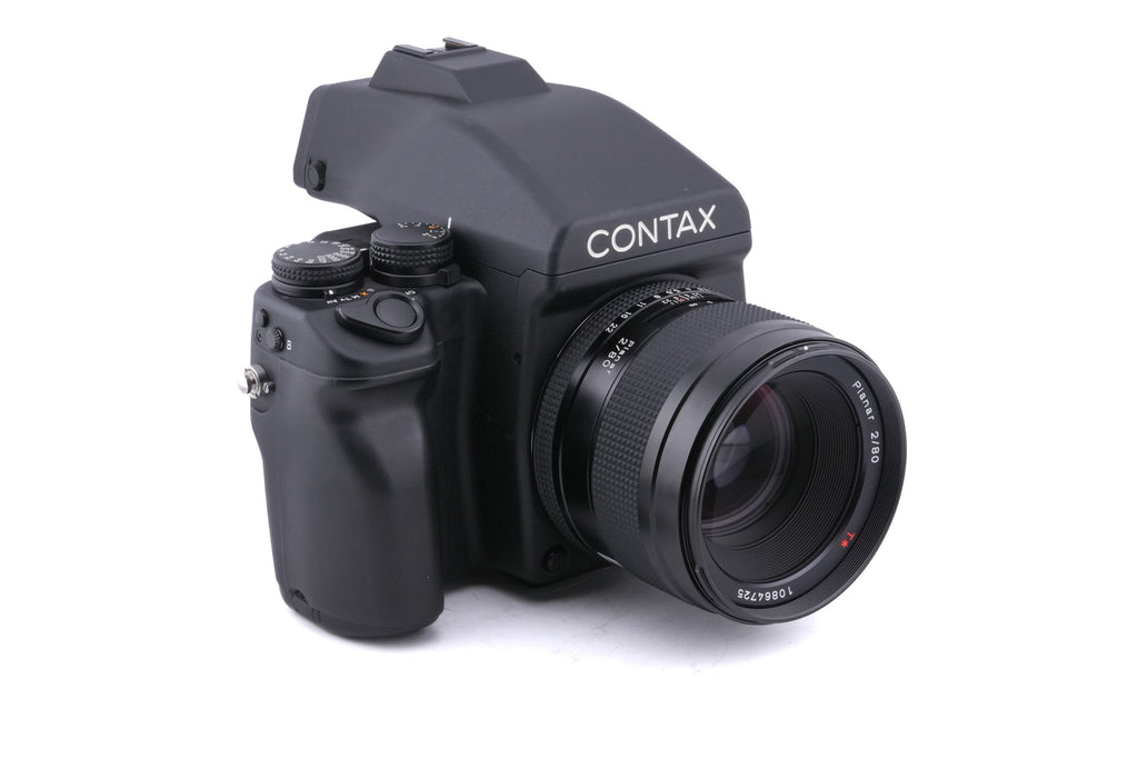 Contax 645 + 80mm f2 Planar T* + MF-1 AE Prism Finder + MFB-1 120/220 Film Back Holder