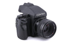 Contax 645 + 80mm f2 Planar T* + MF-1 AE Prism Finder + MFB-1 120/220 Film Back Holder