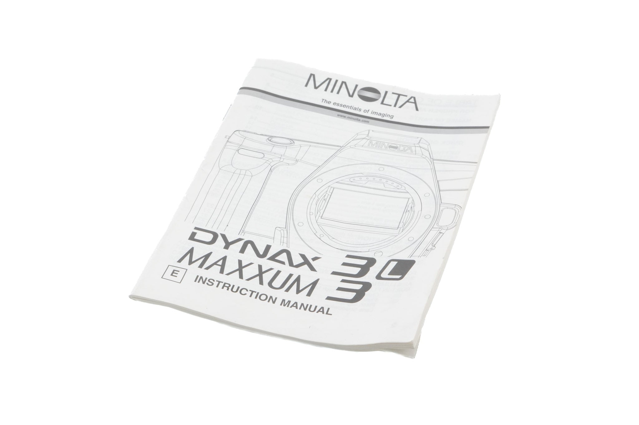 Minolta Dynax 3L/Maxxum 3 Instructions - Accessory