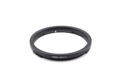 Black filter adapter ring for Hasselblad B60 bayonet, displayed against a white background.