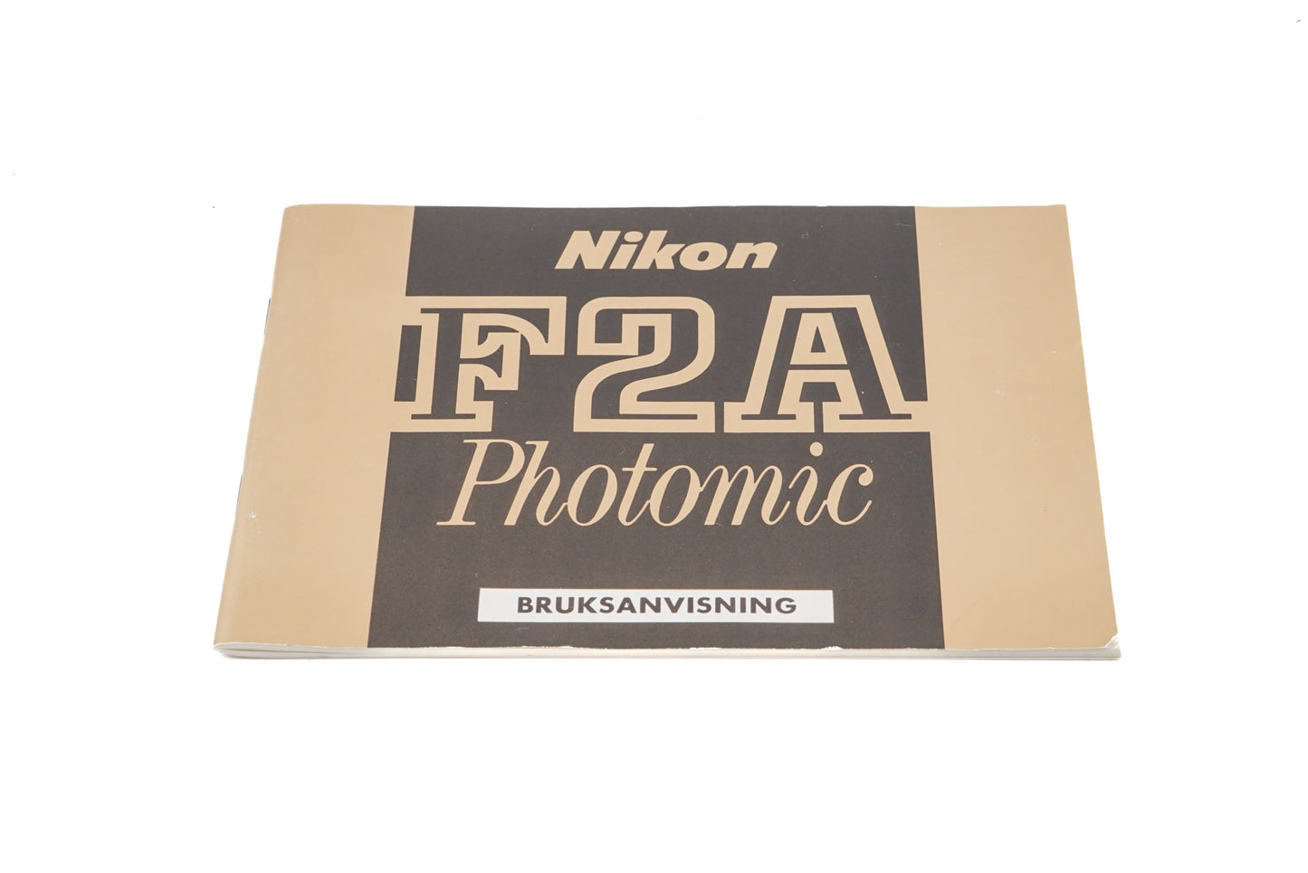 Nikon F2A Photomic Intructions - Accessory