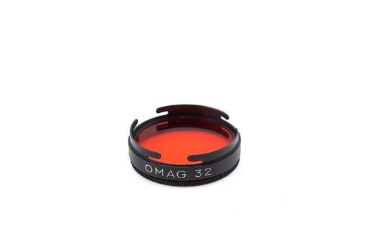 Omag 32mm Red/Dark Orange Push-On Filter - Accessory