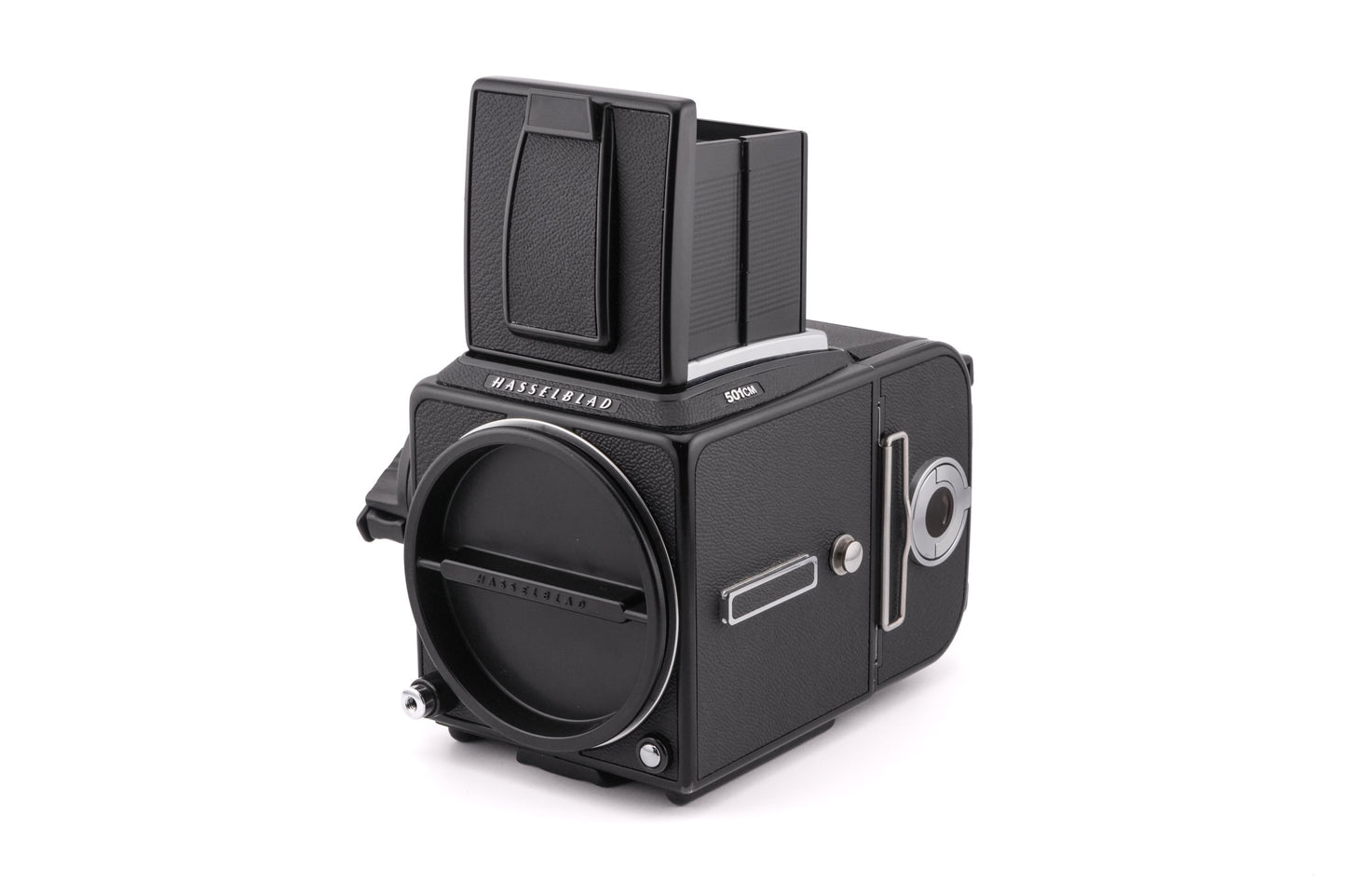 Hasselblad 501CM + A12 Film Magazine (30147, Black) + Waist Level Finder (New / 42323 Black)