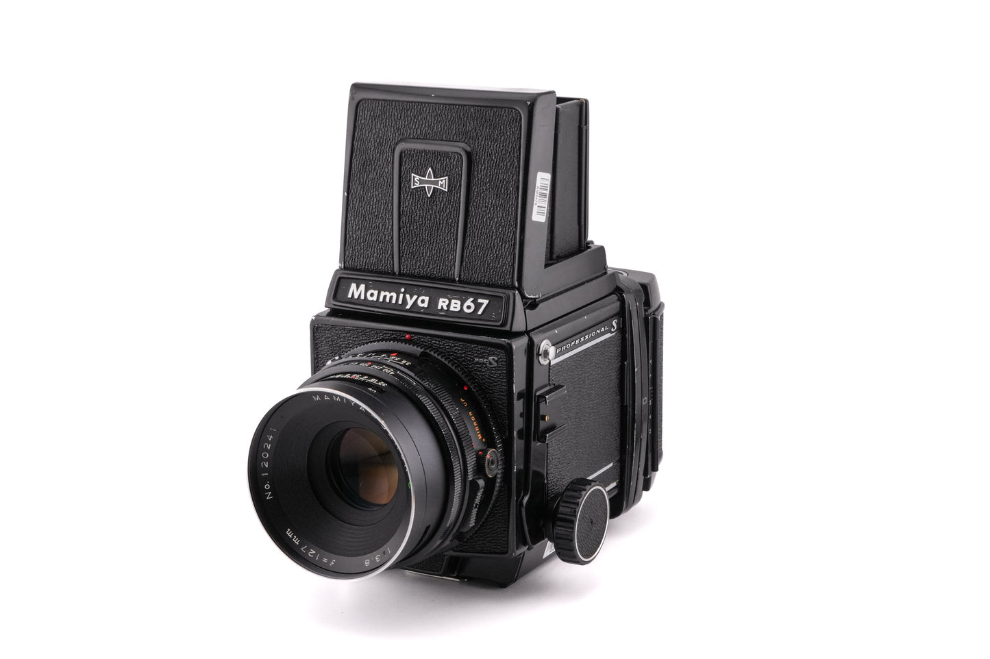 Mamiya RB67 Pro-S + 120 Pro-S 6x7 Film Back + Waist Level Finder + 127mm f3.8 Sekor C