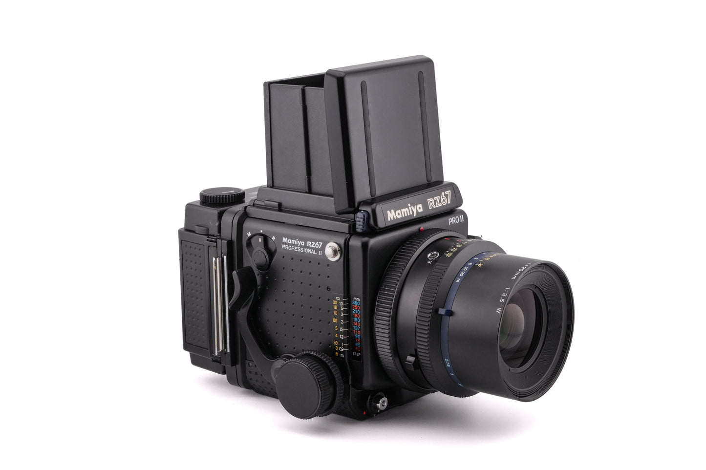 Mamiya RZ67 Professional II + 90mm f3.5 Sekor Z W + 120 6x7 Roll Film Holder Professional II + Waist Level Finder