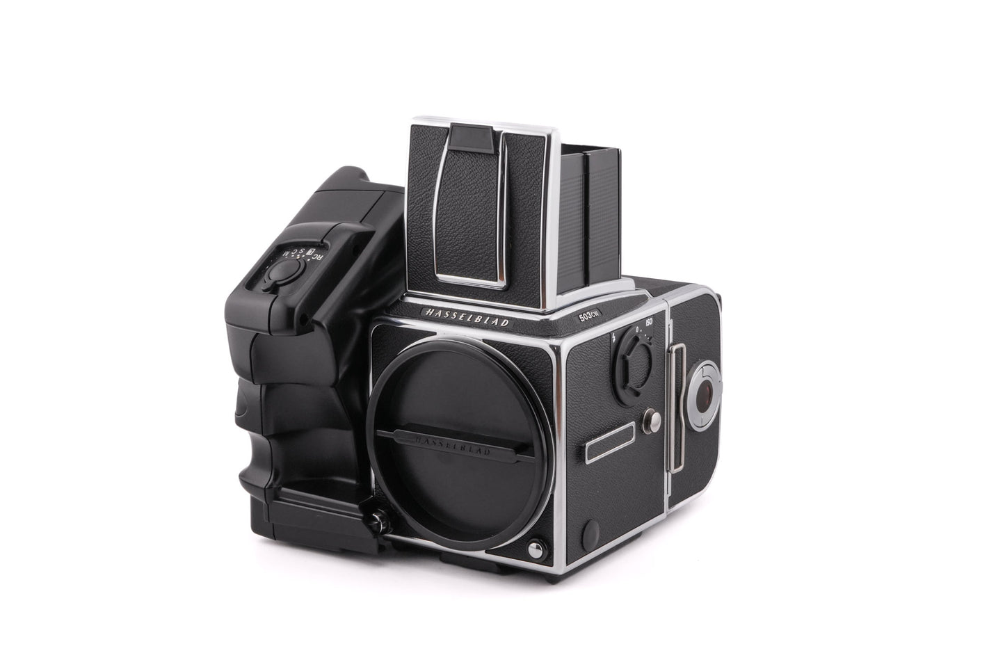 Hasselblad 503CW + A12N Film Magazine + Waist Level Finder (New / 42315 Chrome) + Winder CW (44105) + IR Remote Control (44113)