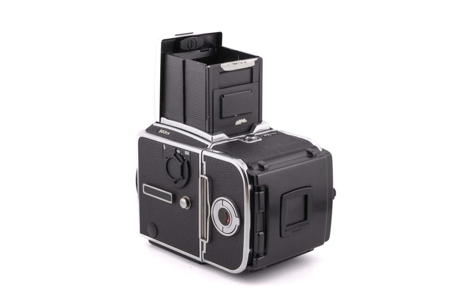 Hasselblad 503CW + A12N Film Magazine + Waist Level Finder (New / 42315 Chrome) + Winder CW (44105) + IR Remote Control (44113)