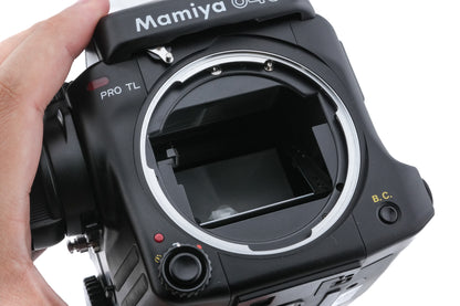 Mamiya 645 Pro TL + 80mm f2.8 Sekor C N + HA401 120/220 Roll Film Holder + FE401 AE Prism Finder + 120 Roll Film Insert (HA401)