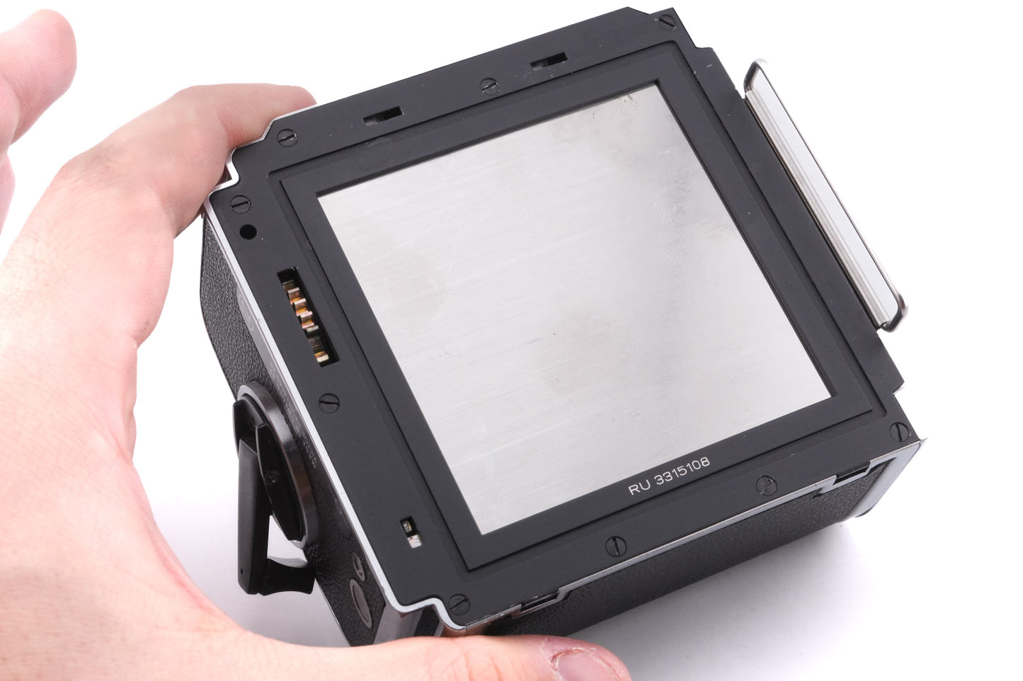 Hasselblad 501CM + 80mm f2.8 Planar T* CF (20029) + A12N Film Magazine + Waist Level Finder (New / Chrome, 42315) + Acute Matte Focusing Screen (42165)