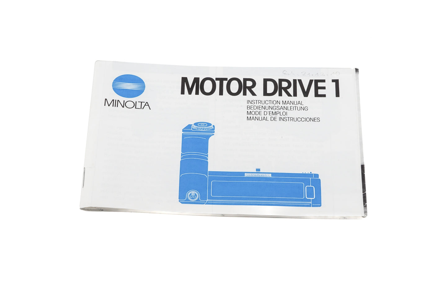 Minolta Motor Drive 1 Instruction Manual - Accessory