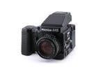 Mamiya M645 Super + AE Prism Finder N + Power Drive N (Y01670) + 120/220 Roll Film Holder N + 80mm f2.8 Sekor C N