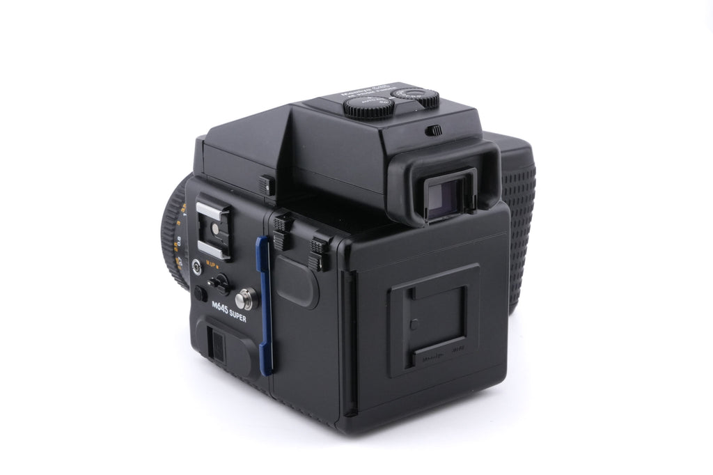 Mamiya M645 Super + AE Prism Finder N + Power Drive N (Y01670) + 120/220 Roll Film Holder N + 80mm f2.8 Sekor C N