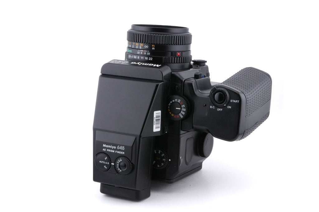 Mamiya M645 Super + AE Prism Finder N + Power Drive N (Y01670) + 120/220 Roll Film Holder N + 80mm f2.8 Sekor C N