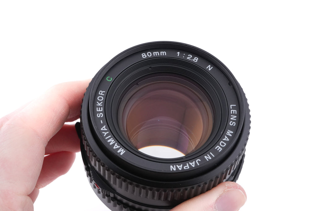 Mamiya M645 Super + AE Prism Finder N + Power Drive N (Y01670) + 120/220 Roll Film Holder N + 80mm f2.8 Sekor C N