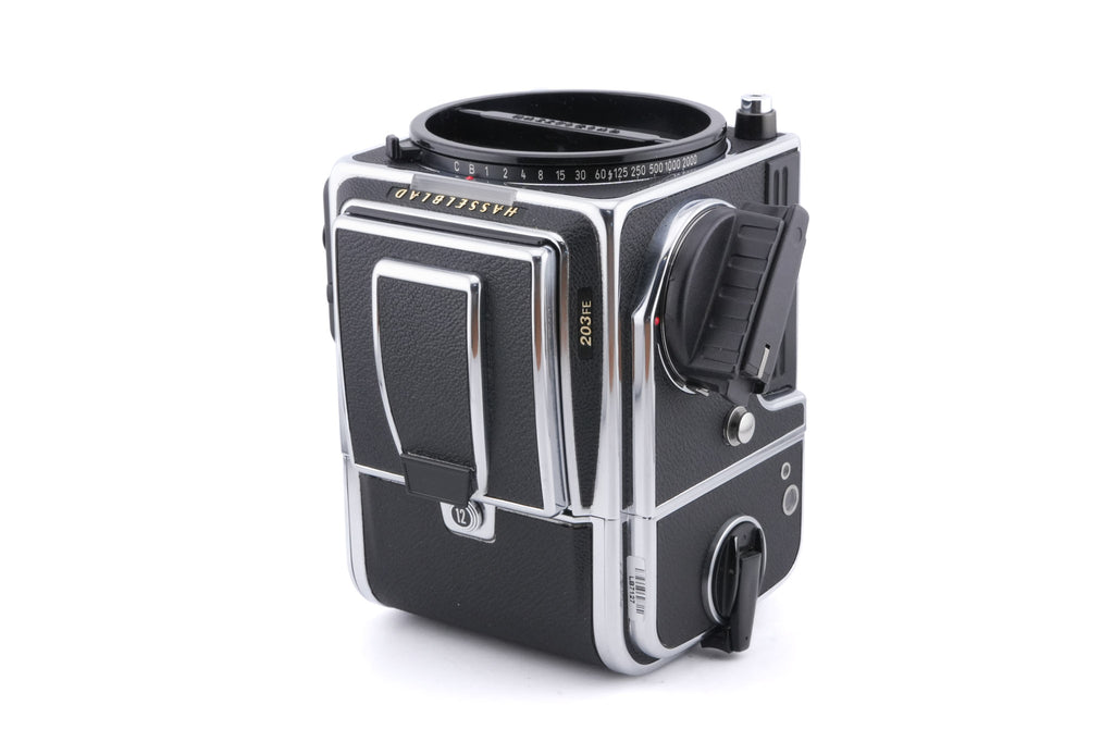 Hasselblad 203FE (Millennium) (Silver, 12041) + E12 Film Magazine (Chrome, 30244) + Waist Level Finder (Silver, 42317) + Acute Matte Grid / Split Image Focusing Screen (42170)