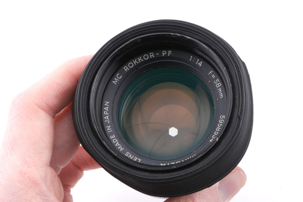Minolta 58mm f1.4 MC Rokkor-PF