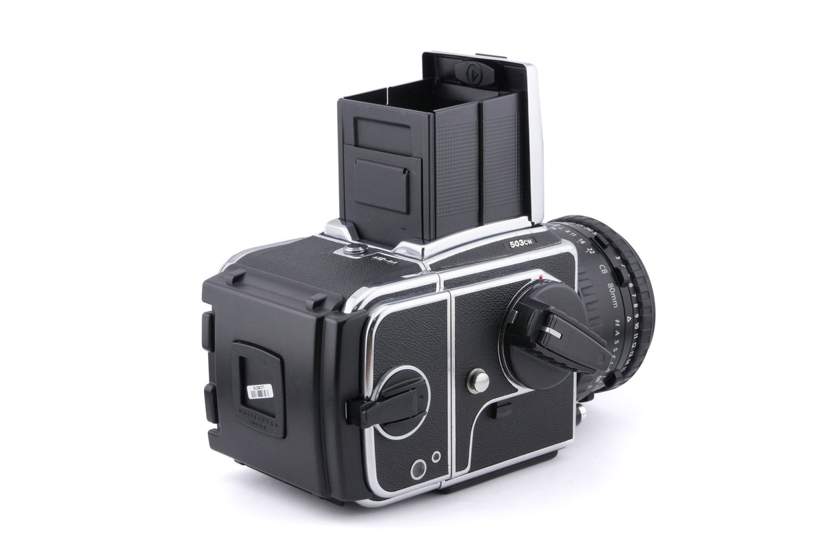 Hasselblad 503CW (Silver, 10243) + Waist Level Finder (New / Chrome, 42315) + Acute Matte Focusing Screen (42165) + A12N Film Magazine (30213) + 80mm f2.8 Planar T* CB (20032)